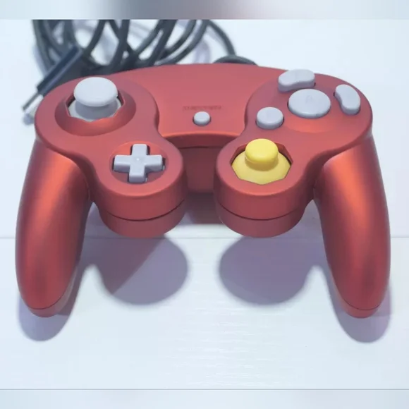 Warm Red Nintendo GameCube Console DOL-001 (USA) w/ OEM Metallic Red Controller